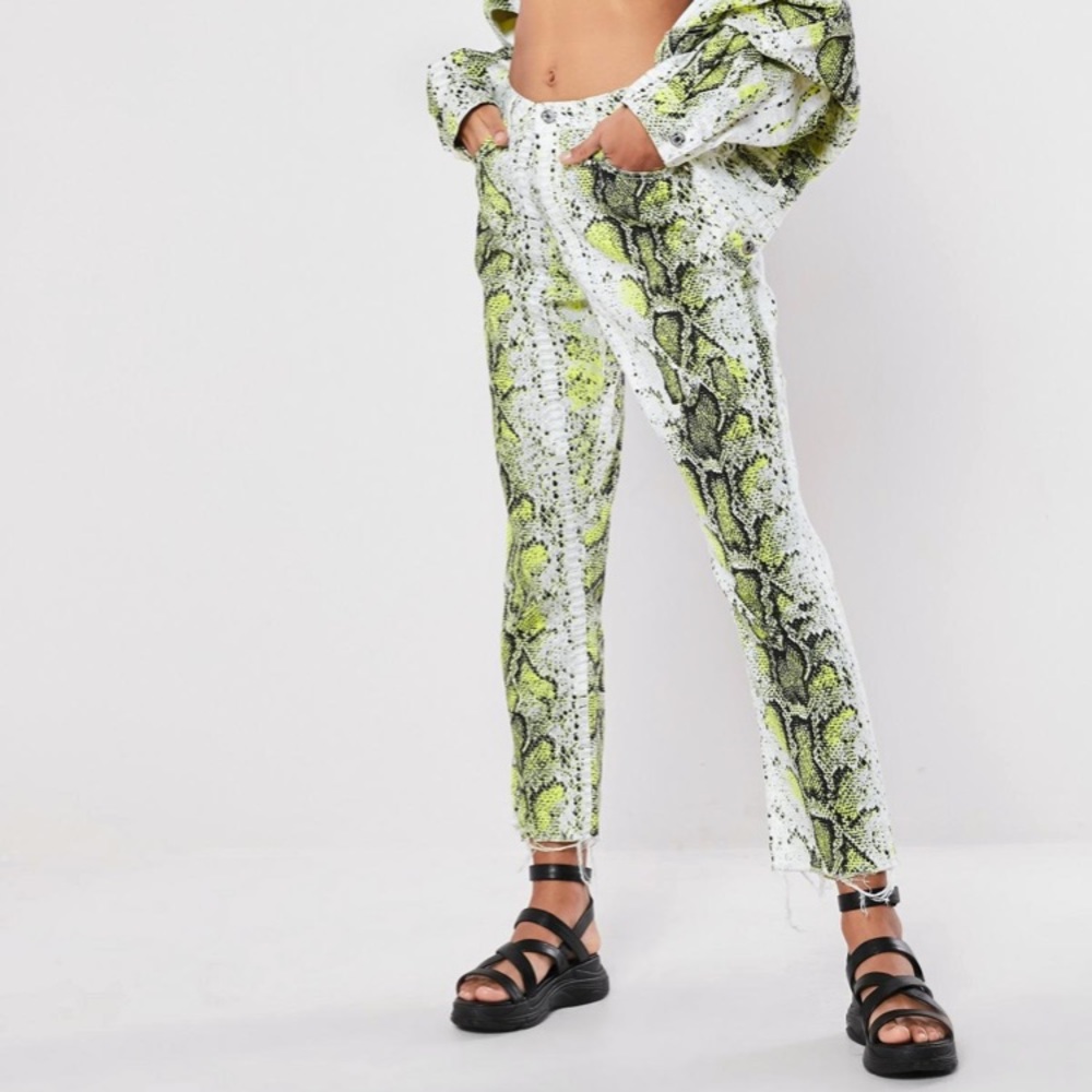 Neon Snake Skin Jeans